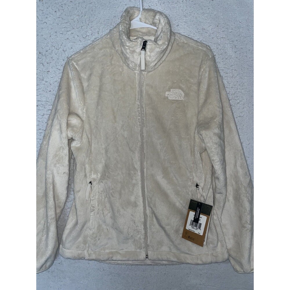 The North Face Osito Women's Size M Gardenia White Full Zip Furry Jacket NWT